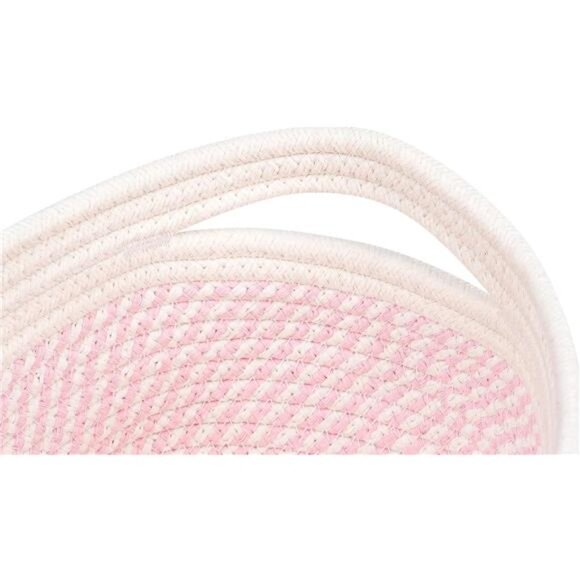 CubesLand Rectangle Organization/Storage Basket, Natural Cotton Rope Woven - Picture 6 of 7